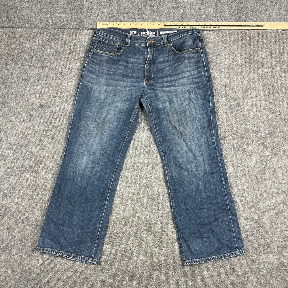 Urban‎ Pipeline Jeans Mens Size 36/30 Blue Relaxed Straight Leg Denim Casual